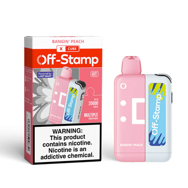 Off-Stamp X Cube 25K Puff Disposable Kit — Bangin' Peach