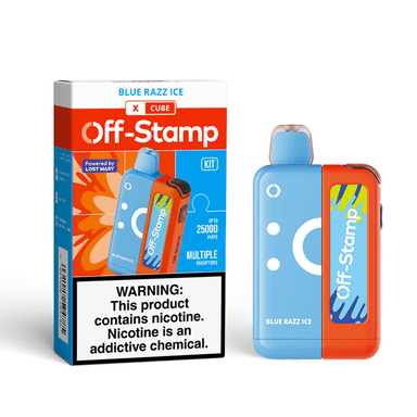 Off-Stamp X Cube 25K Puff Disposable Kit — Blue Razz Ice
