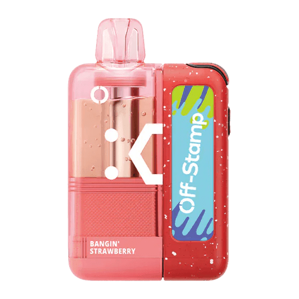 Lost Mary Off-Stamp X-Cube Crystal 35K disposable vape kit with sleek design and compact size, featuring a transparent body and colorful accents.