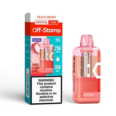 Off-Stamp X-Cube Crystal 35K Disposable POD — Peach Berry