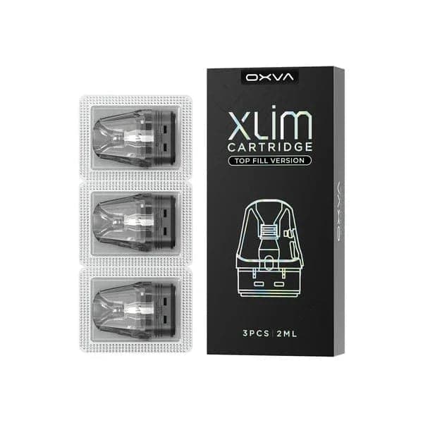 OXVA XLIM Top-Fill V3 replacement vape pods showing the pod design and filling port for easy refilling.