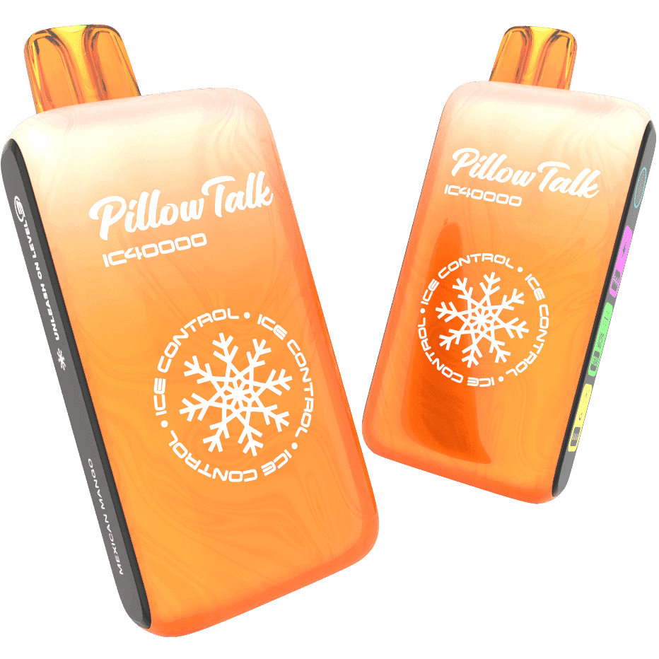 Pillow Talk IC40000 Ice Controllable Disposable Vape with 5% nicotine, sleek design and visible mouthpiece in an image.