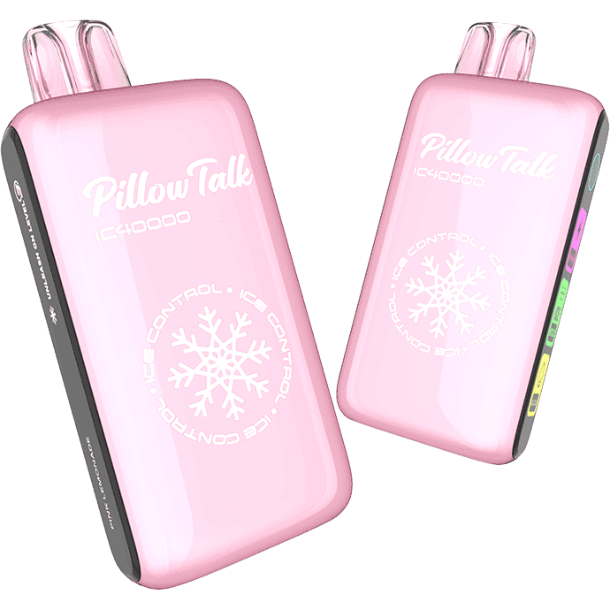 Pillow Talk IC40000 Ice Controllable Disposable Vape with 5% nicotine, sleek design and visible mouthpiece.