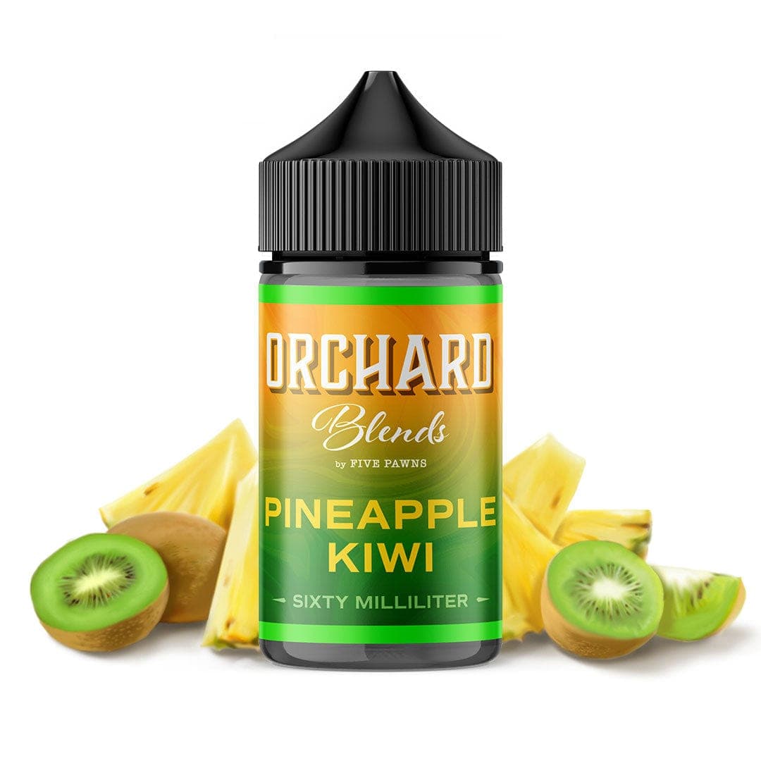 Pineapple Kiwi Orchard Blends e-liquid by Five Pawns in a 60mL bottle, featuring tropical pineapple and tangy kiwi flavors.