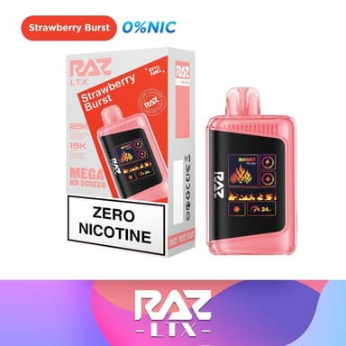 RAZ LTX 25000 Zero Nicotine Disposable Vape — Strawberry Burst