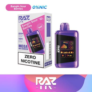 RAZ LTX 25000 Zero Nicotine Disposable Vape — Bangin' Sour Berries
