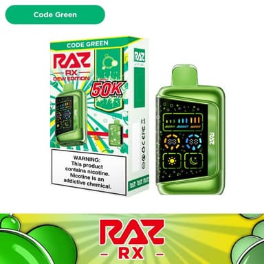 RAZ RX 50K Disposable — Code Green (Citrus Lime)