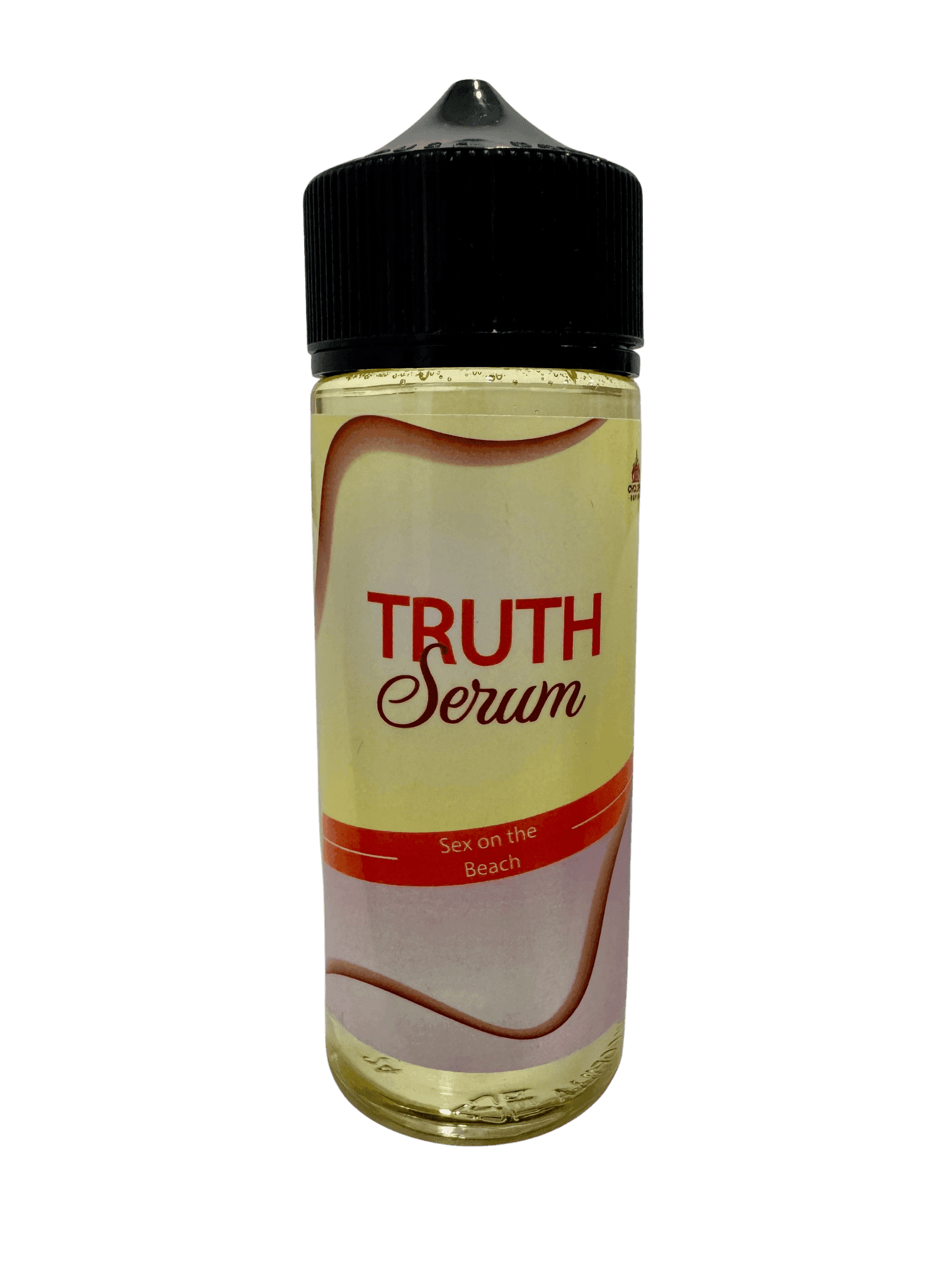 Bottle of Cyclops Vapor Sex On The Beach vape juice 120mL with colorful label and branding for e-cigarette use.