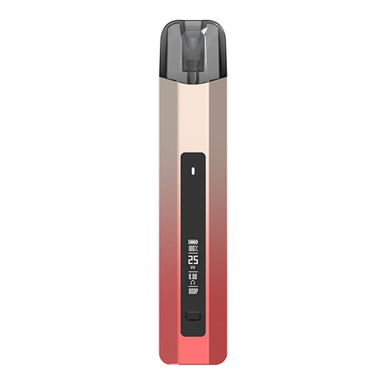 SMOK Nfix Pro 25W pod system hardware with sleek design, showing the compact device with mouthpiece and control buttons.