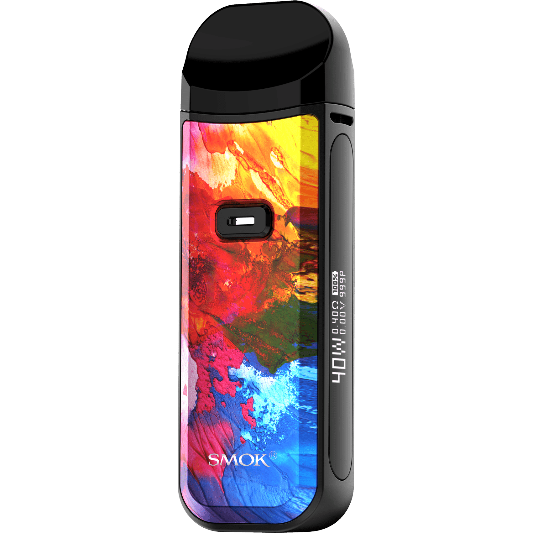 SMOK NORD 2 40W pod system vape device with sleek design and adjustable wattage, featuring a compact and portable hardware setup.