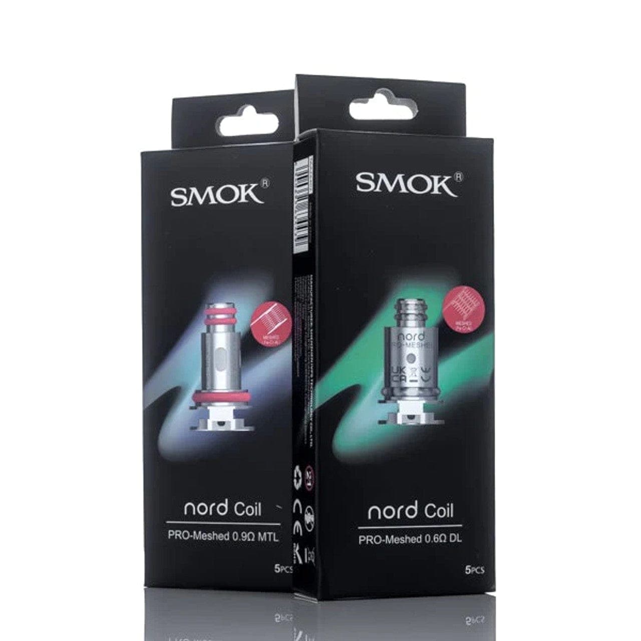 SMOK NORD PRO Mesh Replacement Coils for vape device, showing the coil design and packaging for easy replacement.
