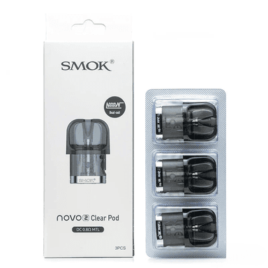 SMOK Novo 2 Replacement Pods — 0.8 ohm DC MTL Clear Pods