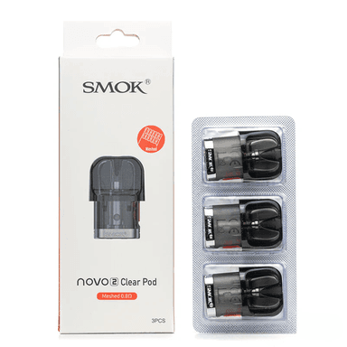 SMOK Novo 2 Replacement Pods — 0.8 ohm Clear Mesh Pods