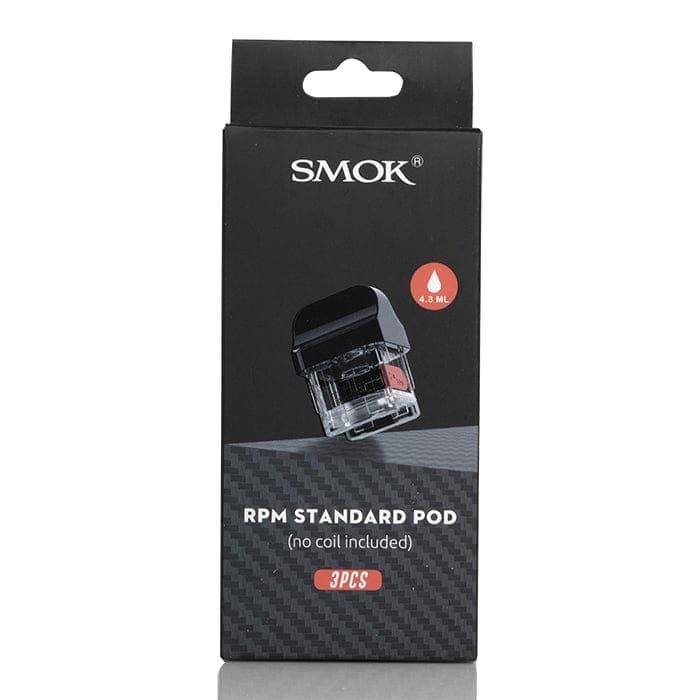 SMOK RPM 40 replacement vape pods for SMOK devices, shown in a close-up image highlighting the pod design and mouthpiece.