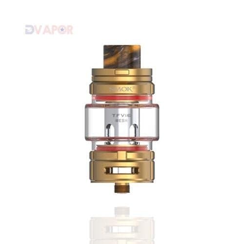 SMOK TFV16 vape tank full kit with extra coils and glass, showcasing the sleek design and included accessories.