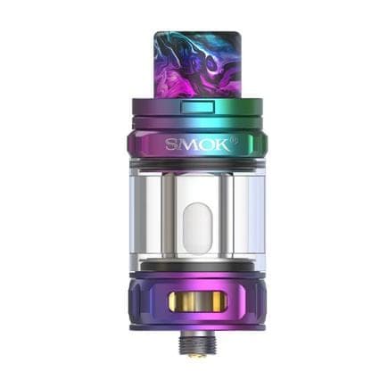 SMOK TFV18 Mini Sub-Ohm Tank vape part with glass chamber and metal accents, designed for enhanced vapor production.