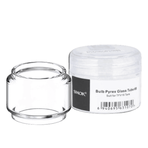 SMOK TFV18 replacement glass vape part, clear glass tube designed for the SMOK TFV18 tank.