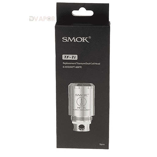 Smok TFV4 TF-Ti 0.33 Ohm Titanium Dual Coil Heads 5 Pack