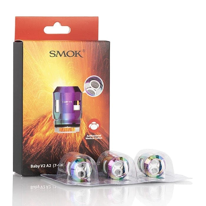 SMOK TFV8 Baby V2 replacement coils for vape tanks, featuring multiple coil heads for enhanced vapor and flavor.