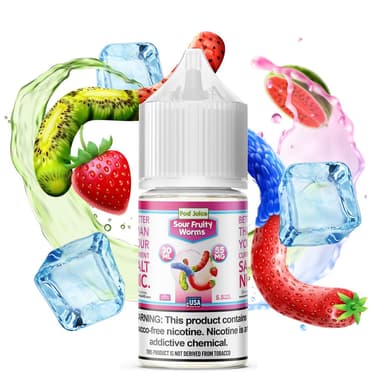 Pod Juice Salt - 30mL — Sour Fruity Worms