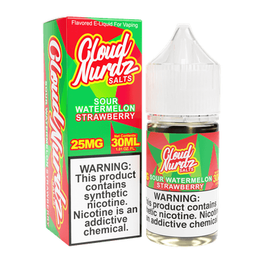 Cloud Nurdz Salt - 30mL — Sour Watermelon Strawberry