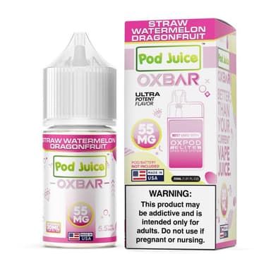 Oxbar x Pod Juice Salt - 30mL — Straw Watermelon Dragonfruit