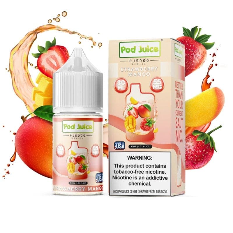 Pod Juice PJ5000 Salt - 30mL — Strawberry Mango PJ5000