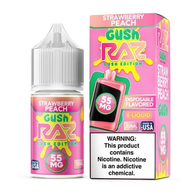 Pod Juice x Raz E-Liquid Salt - 30mL — Strawberry Peach GUSH