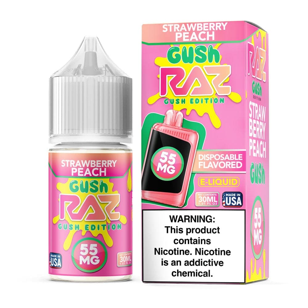 Pod Juice x Raz E-Liquid Salt - 30mL — Strawberry Peach GUSH