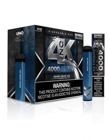 UNO 4K | 4000 Puff Disposable Vape — Snow Cone Ice