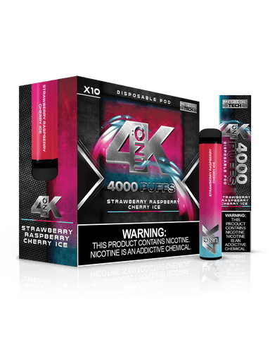 UNO 4K | 4000 Puff Disposable Vape — Strawberry Raspberry Cherry Ice
