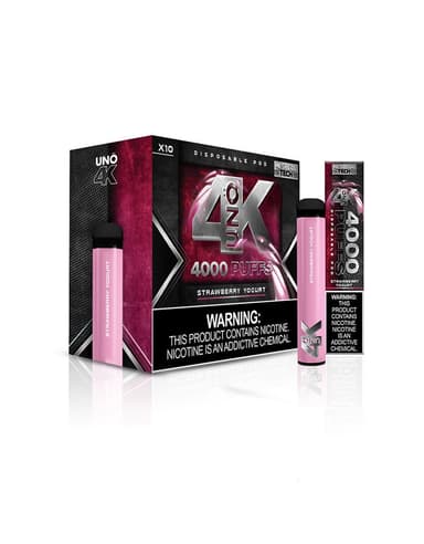 UNO 4K | 4000 Puff Disposable Vape — Strawberry Yogurt