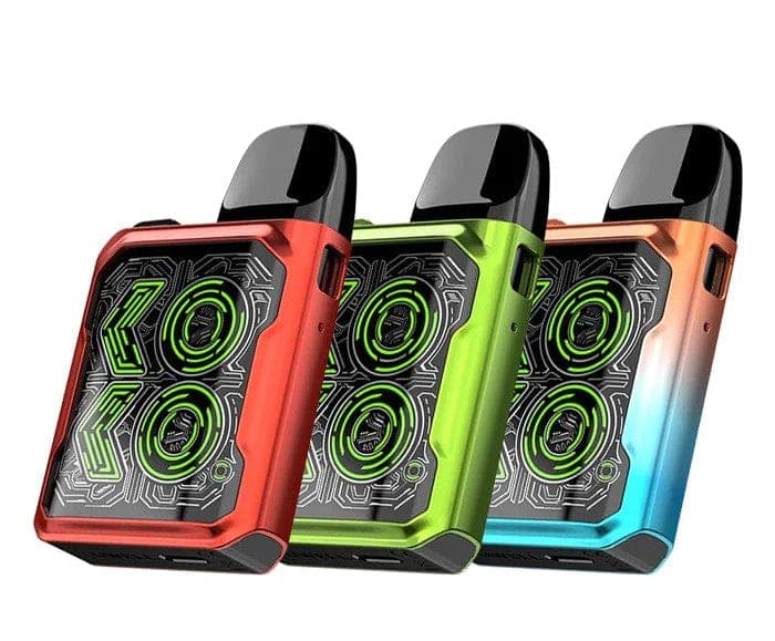 Uwell CALIBURN GK2 18W pod system vape device with sleek design and mouthpiece, branded by UWELL.