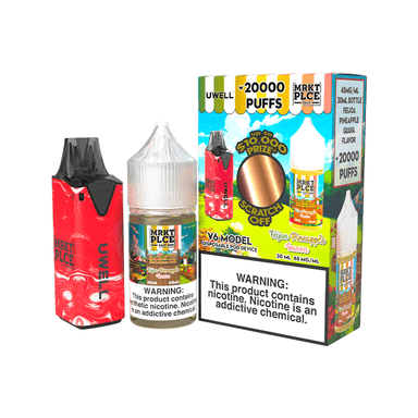 Uwell V6 Refillable Disposables + 30mL Juice Combo — Forbidden Berry (MRKT PLCE Liquid 48mg)