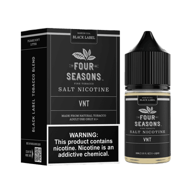 Four Seasons Black Label Salt - 30mL — Vanilla Nut Tobacco (VNT)