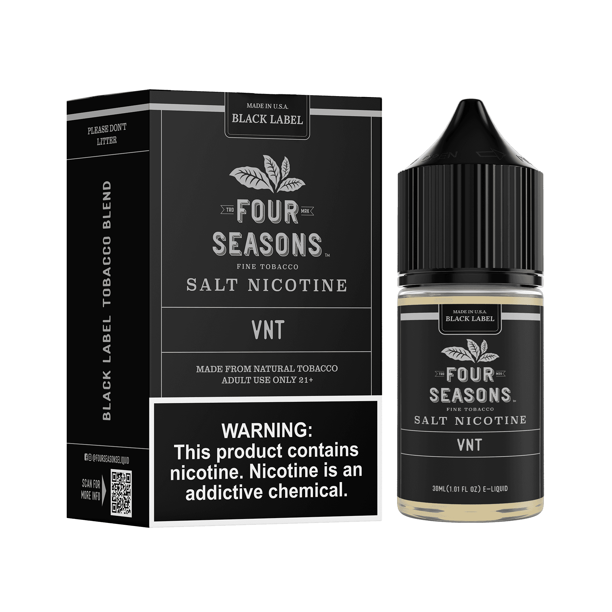 Vanilla Nut Tobacco (VNT) SALT - Four Seasons - 30mL