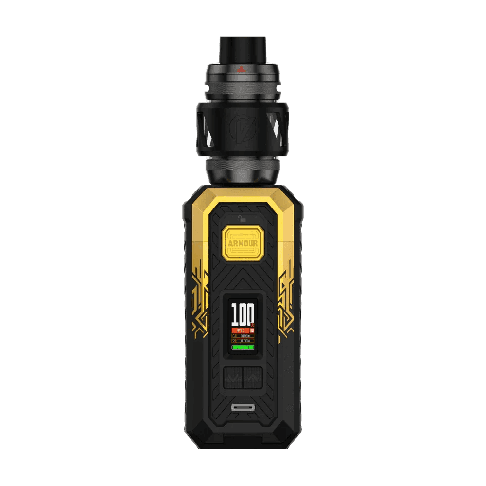 Vaporesso Armour Mod Kit with iTank T displaying the sleek mod and tank setup for vaping.