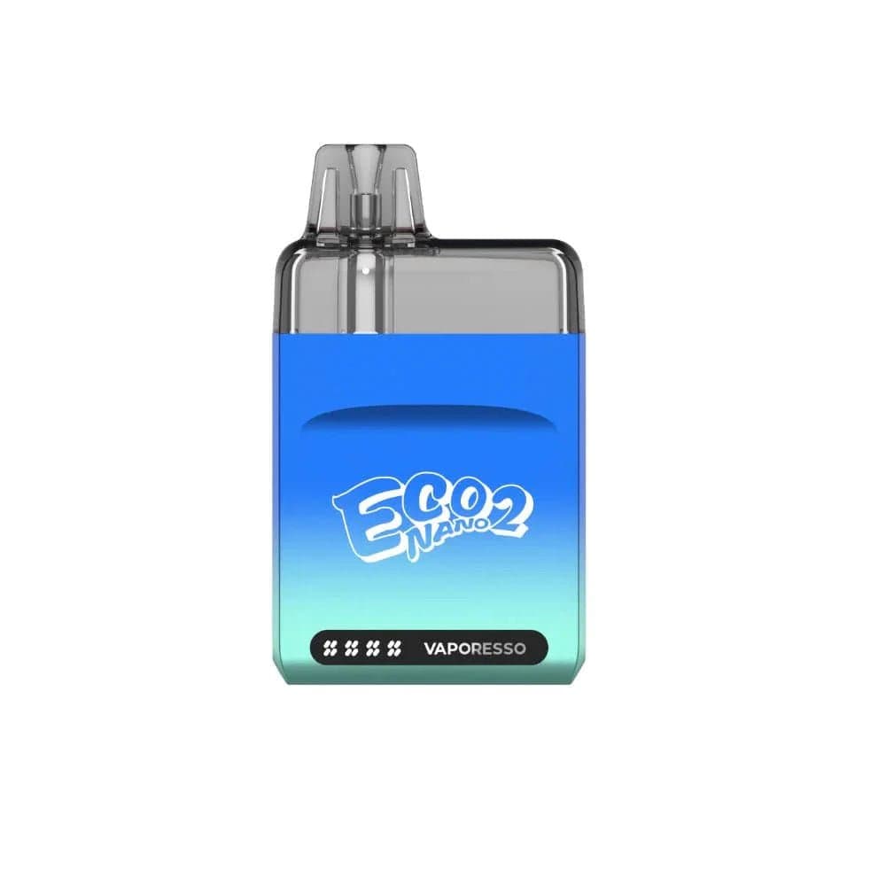 Vaporesso ECO Nano 2 pod system hardware with sleek design and compact size, featuring adjustable airflow and replaceable pods.