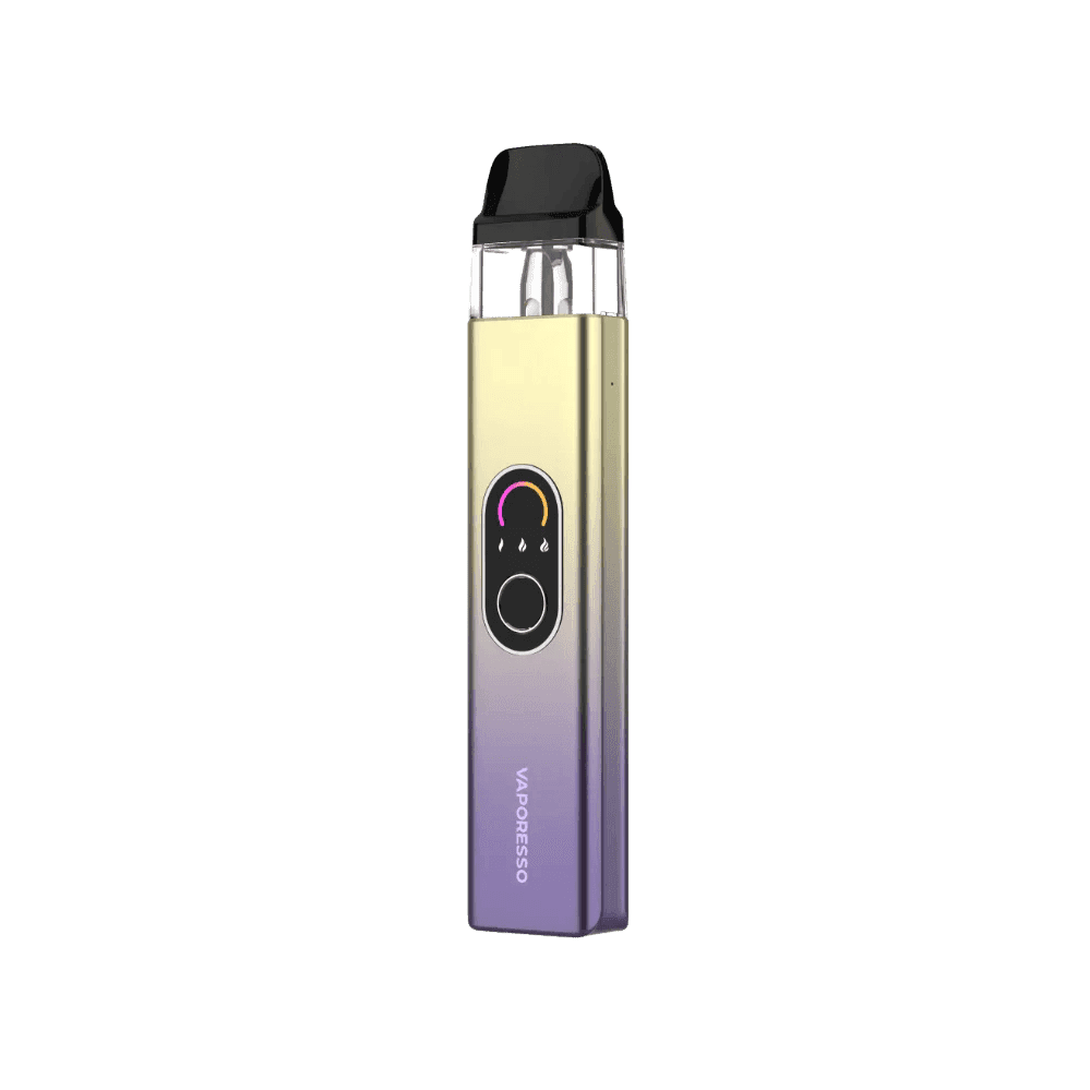 Vaporesso XROS 4 Pod Kit hardware with sleek design, compact vaporizer device and replaceable pods for vaping.