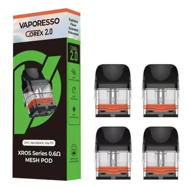 Vaporesso XROS Replacement Pods — Mesh 0.6 ohm COREX 2.0 2mL