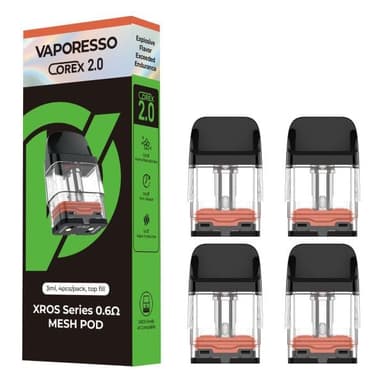 Vaporesso XROS Replacement Pods — Mesh 0.6 ohm COREX 2.0 3mL
