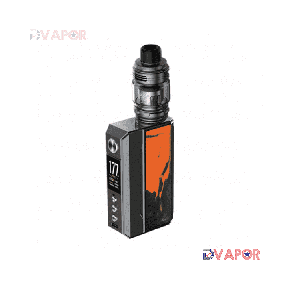 VooPoo Drag 4 Kit with UFORCE-L Tank, complete vaping hardware kit featuring a sleek mod and large tank for flavorful clouds.