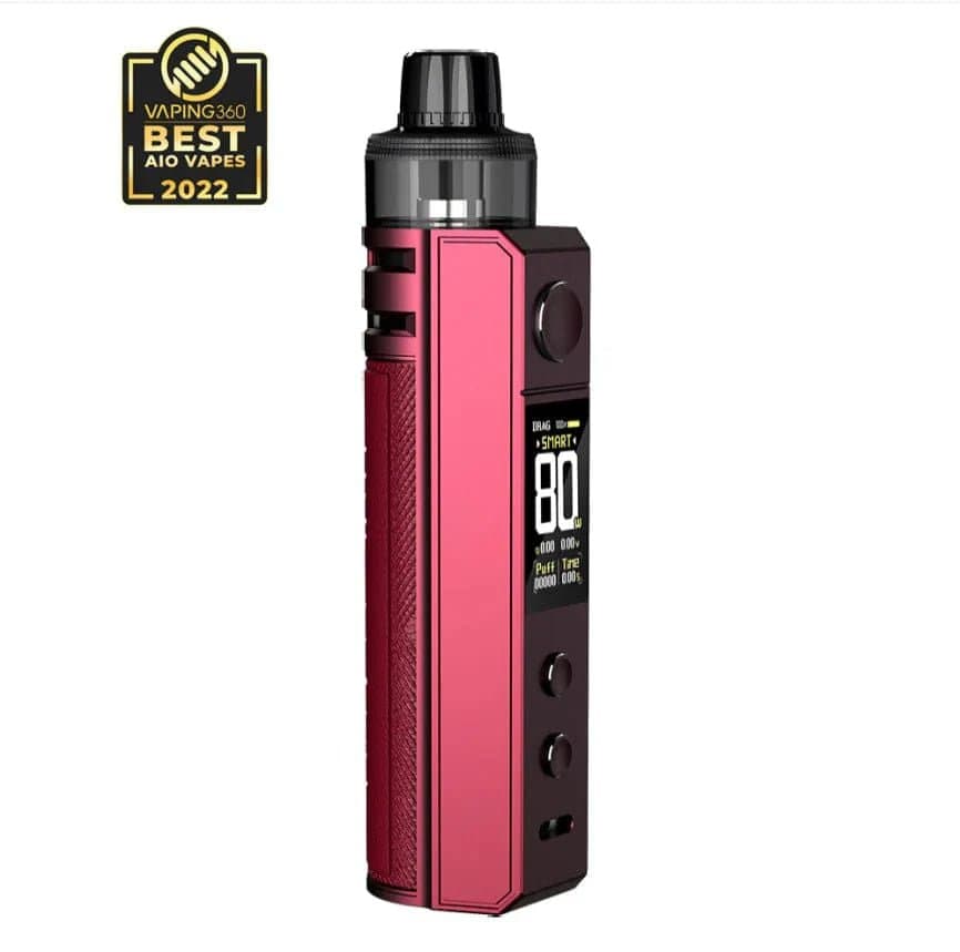 VOOPOO Drag H80S pod mod kit with sleek design, display screen, and ergonomic grip for vaping convenience.