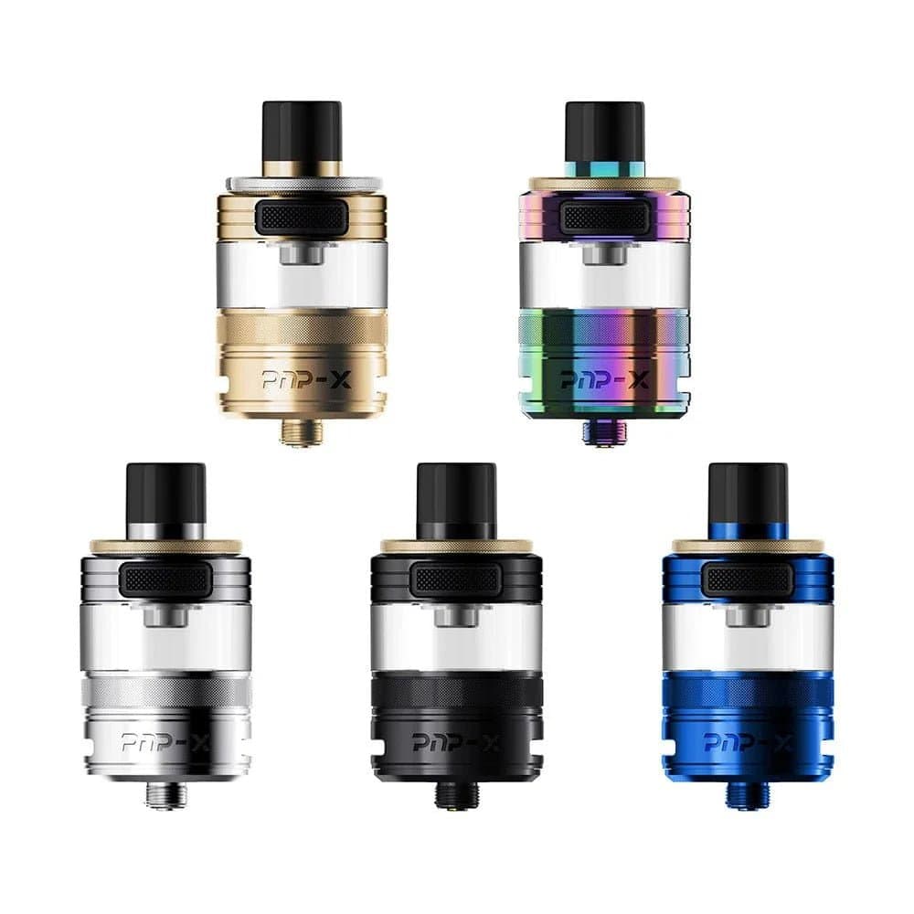 VOOPOO PnP-X Pod Tank vape part with clear glass chamber and black mouthpiece, designed for compatible VOOPOO vape devices.