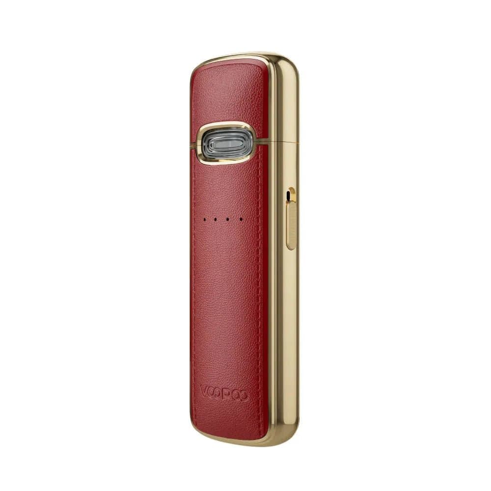 VOOPOO VMATE E Pod System vape device with compact design and sleek black finish, showcasing its portable hardware appearance.