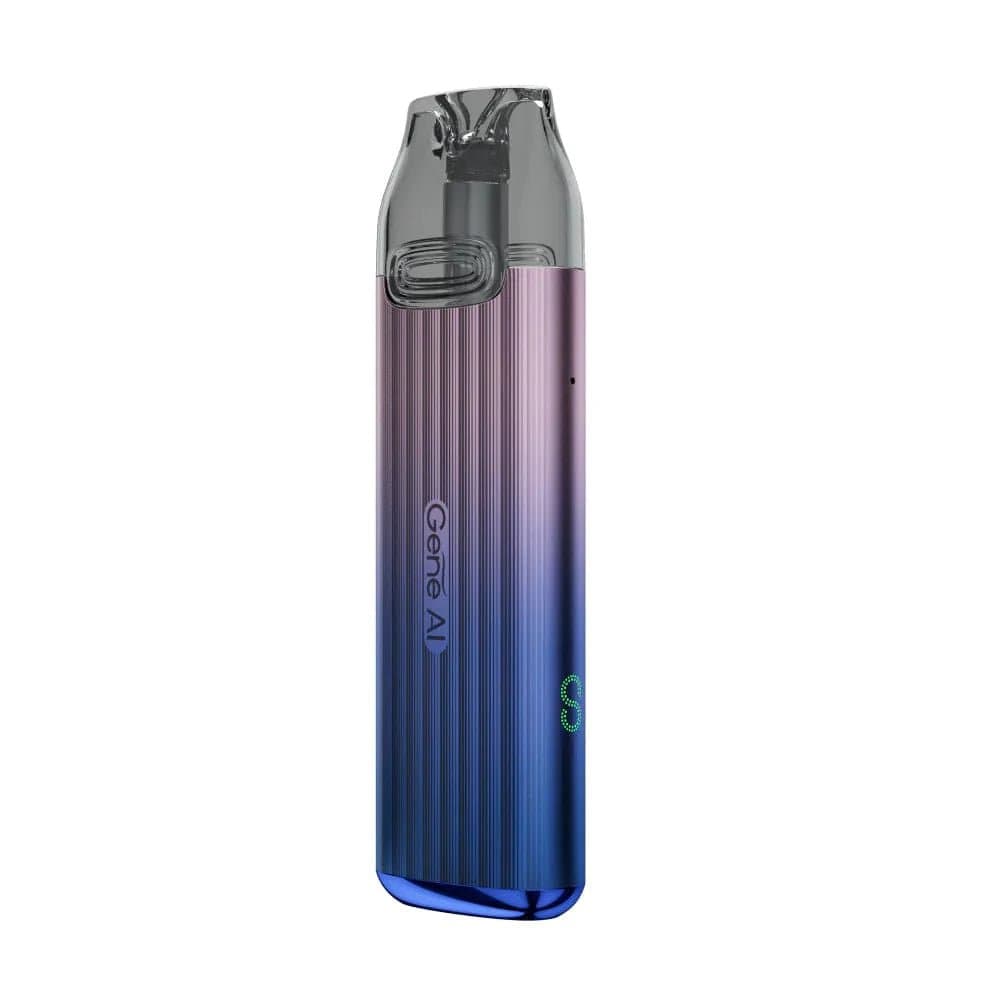 VOOPOO VMATE Infinity Pod System hardware with sleek design and compact shape, featuring mouthpiece and adjustable airflow.