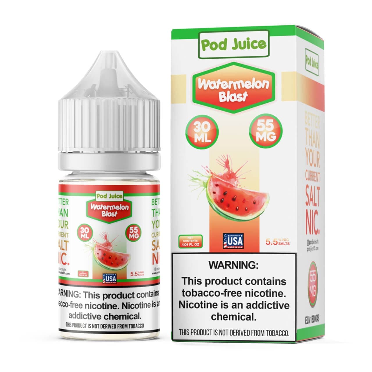 Pod Juice Salt - 30mL — Watermelon Blast