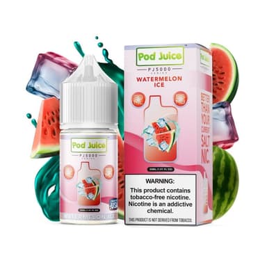 Pod Juice PJ5000 Salt - 30mL — Watermelon ICE PJ5000