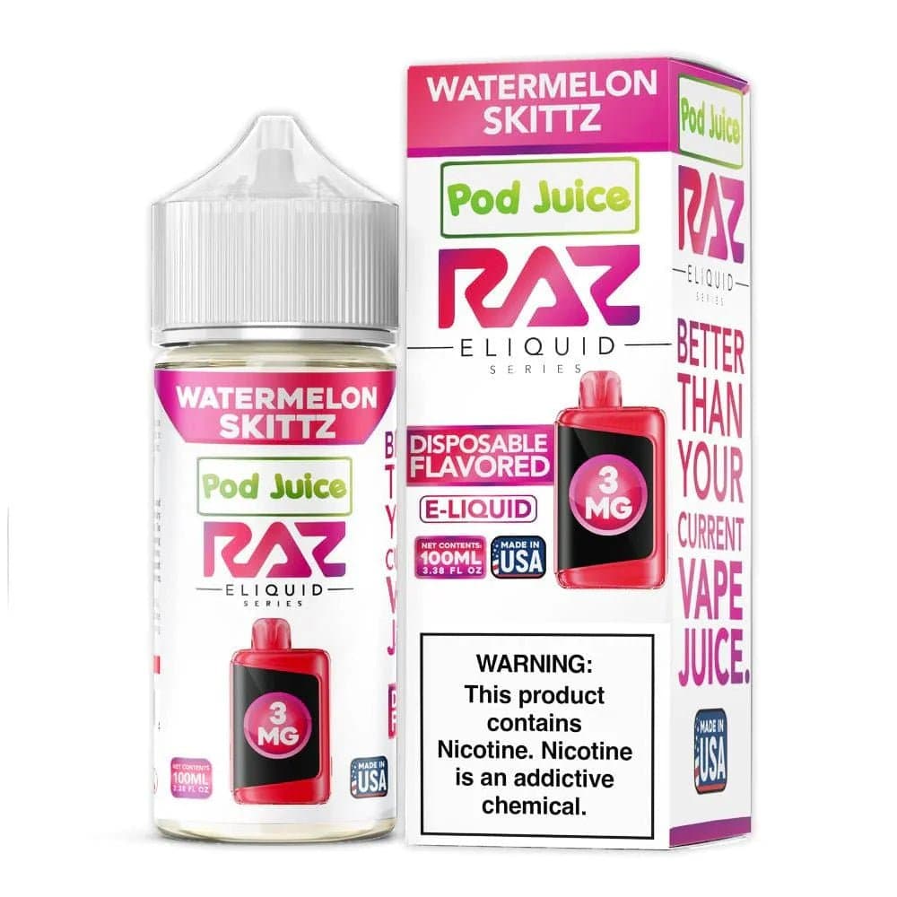 Pod Juice x Raz E-Liquid - 100mL — Watermelon Skittz