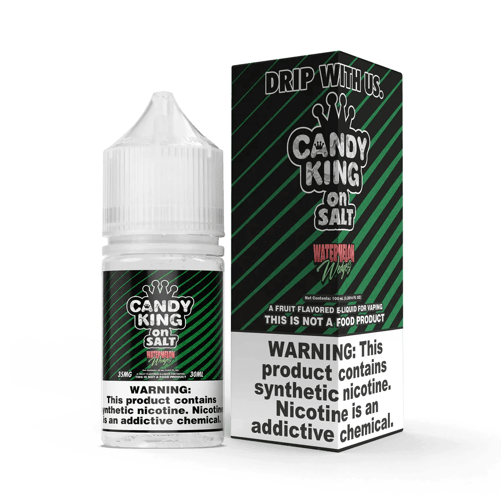 Watermelon Wedges SALT e-liquid by Candy King, 30mL bottle featuring fresh watermelon slices with a salted flavor profile.